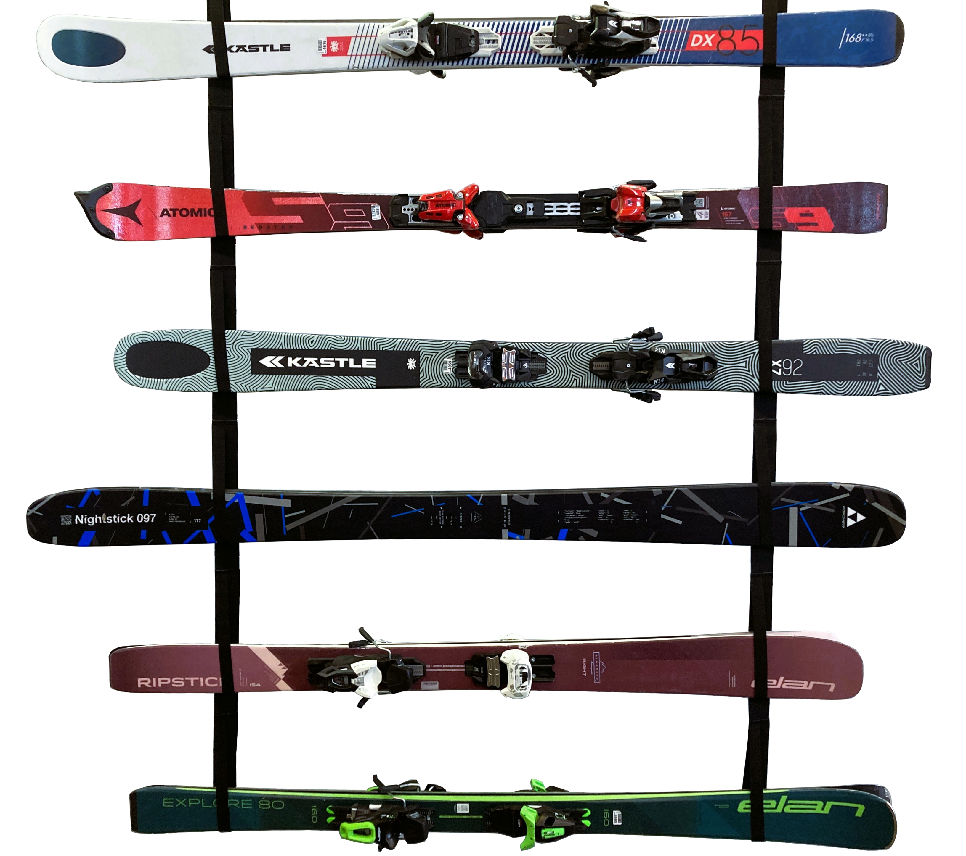Ski Rack for Storage with 6 Pairs of Skis